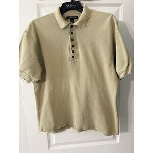 Structure Men’s Polo Shirt | 6 Button Front | Large | Beige